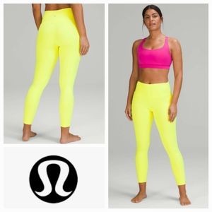 LULULEMON 14 Wunder Under High-Rise Tight 25" Highlight Yellow Plus Size 14